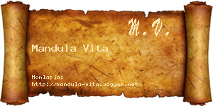 Mandula Vita névjegykártya
